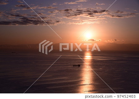 First sunrise of Sumaura 97452403