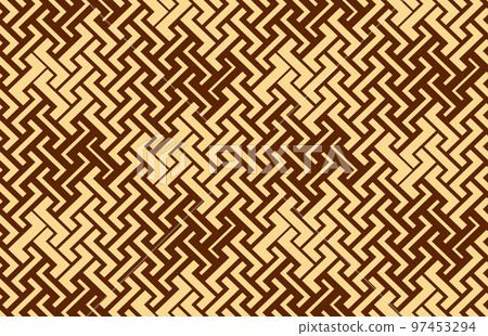 Abstract geometric pattern with stripes, lines. Seamless vector background. Gold and brown ornament. Simple lattice graphic design Abstract geometric pattern with stripes, lines. Seamless vector background. Gold and brown ornament. Simple lattice graphic design 97453294