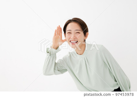 聽女白人背景 97453978