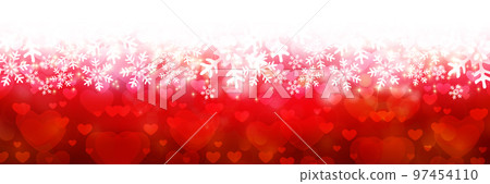 Valentine Heart Snow Background 97454110