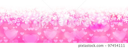 Valentine Heart Snow Background 97454111