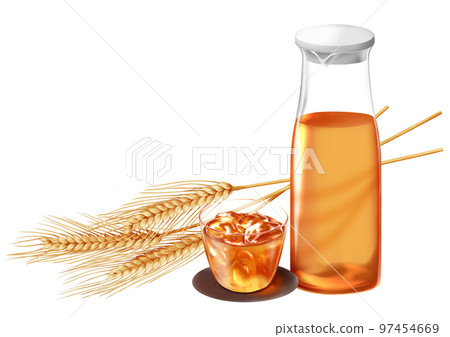 Barley tea and barley ear glass pitcher 97454669