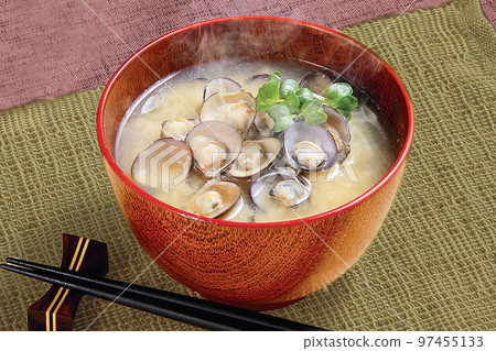 蛤蜊味噌湯圖像拍攝 97455133