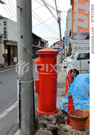 Okayama Tsuyama Scenery with round mailboxes (Joto Townscape Preservation Area) Okayama Tsuyama Scenery with round mailboxes (Joto Townscape Preservation Area) 97455908