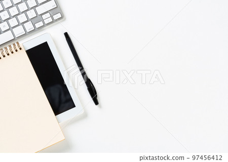 Top view of modern technology working place 97456412