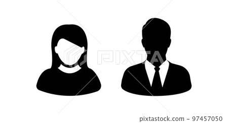 Businessman and women icon. vector design illustration. 97457050