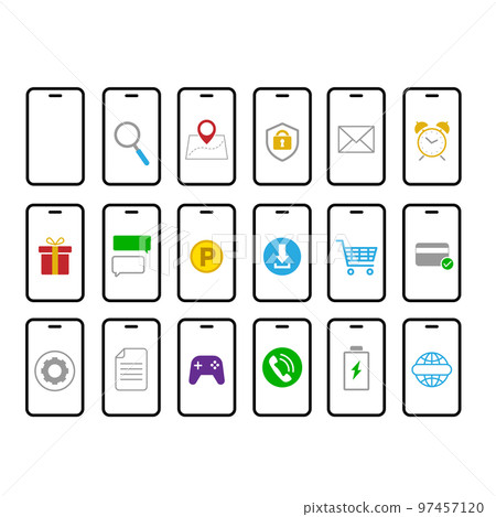 智能手機圖標集 智能手機圖標集 97457120