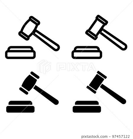 木槌圖標集 97457122