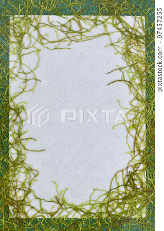Frame background material of Japanese paper and moss (Kyosumitogoke) 97457255