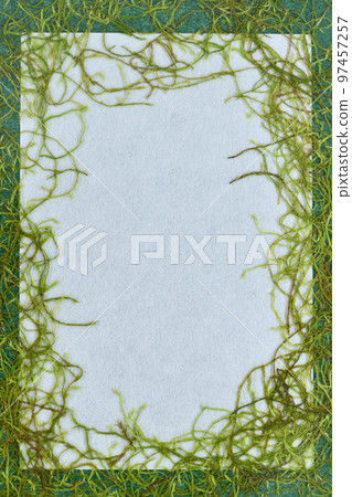 Frame background material of Japanese paper and moss (Kyosumitogoke) 97457257