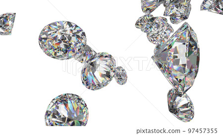 Shining diamonds dance in the air 97457355