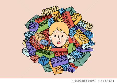 Boy with Lego constructor Boy with Lego constructor 97458484