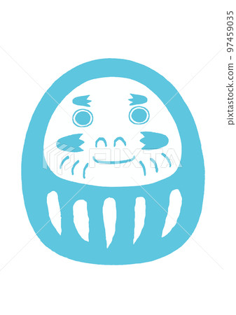 Daruma light blue roly-poly doll lucky charm Daruma light blue roly-poly doll lucky charm 97459035