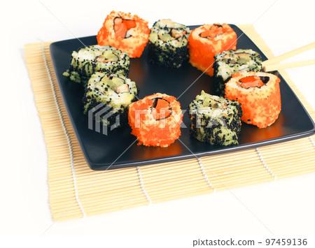traditional Japanese sushi dish. photo with copy space 97459136