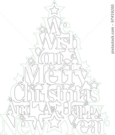 Christmas Decoration Digital Vector File for Laser Cutter. 97459200