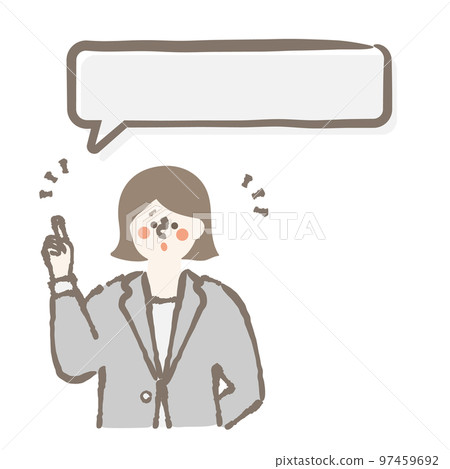 女商人講話泡影例證 女商人講話泡影例證 97459692