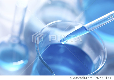 Science lab with beaker and dropper Science lab with beaker and dropper 97460154