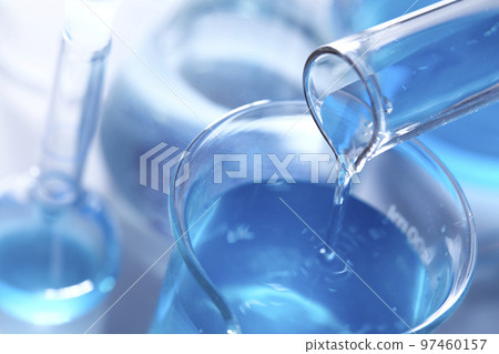 Science lab with beaker and dropper Science lab with beaker and dropper 97460157