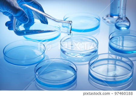 Science lab with beaker and dropper Science lab with beaker and dropper 97460188