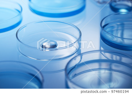 Science lab with beaker and dropper Science lab with beaker and dropper 97460194