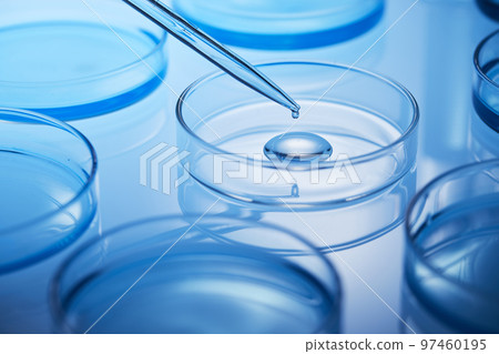 有燒杯和滴管的科學實驗室 97460195