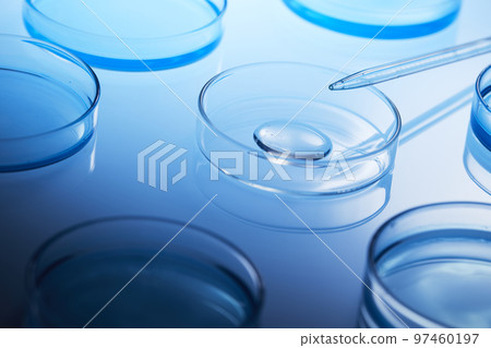 Science lab with beaker and dropper Science lab with beaker and dropper 97460197