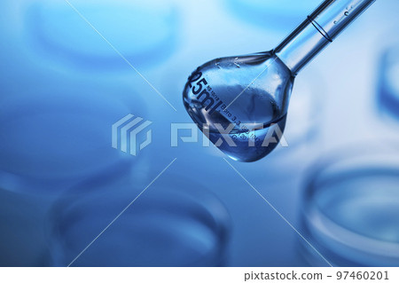 Science lab with beaker and dropper Science lab with beaker and dropper 97460201