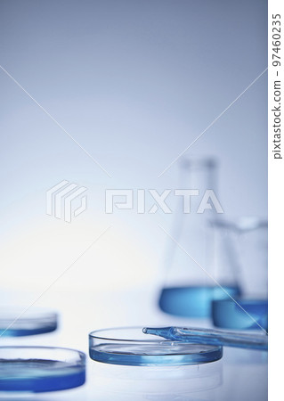 Science lab with beaker and dropper Science lab with beaker and dropper 97460235