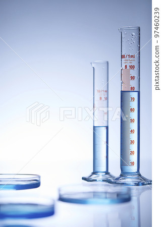 Science lab with beaker and dropper Science lab with beaker and dropper 97460239