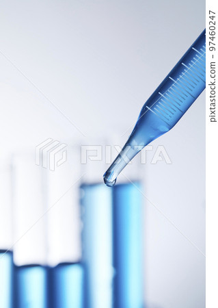 Science lab with beaker and dropper Science lab with beaker and dropper 97460247