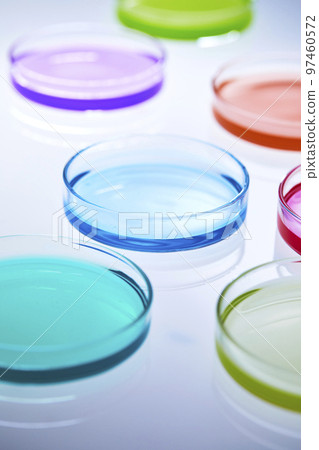 Science lab with beaker and dropper 97460572