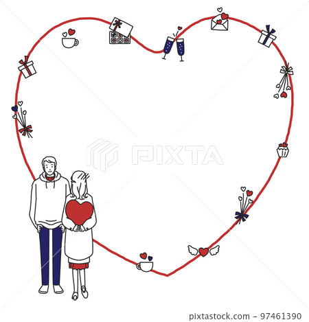 Valentines day frame Valentines day frame 97461390