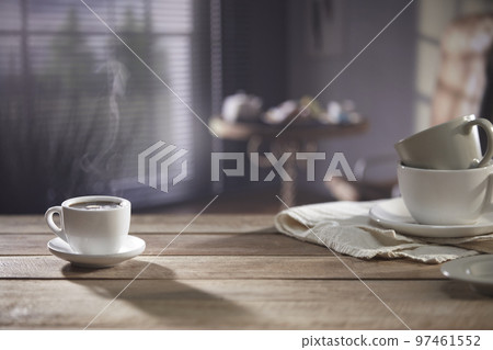 A relaxing break with fragrant coffee A relaxing break with fragrant coffee 97461552
