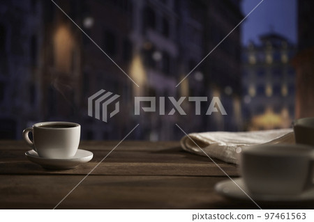 A relaxing break with fragrant coffee A relaxing break with fragrant coffee 97461563