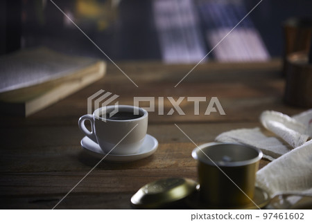 A relaxing break with fragrant coffee A relaxing break with fragrant coffee 97461602