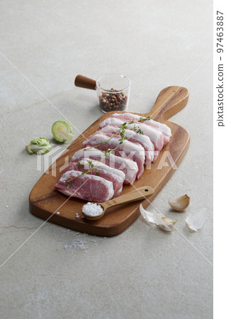 Juicy and appetizing pork and beef steak Juicy and appetizing pork and beef steak 97463887