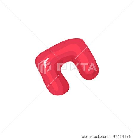 Inflatable rubber cushion lifebuoy flat vector illustration isolated on white. 97464156