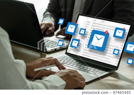 Mail Communication Connection message to mailing contacts phone Global Letters Concept Mail Communication Connection message to mailing contacts phone Global Letters Concept 97465485