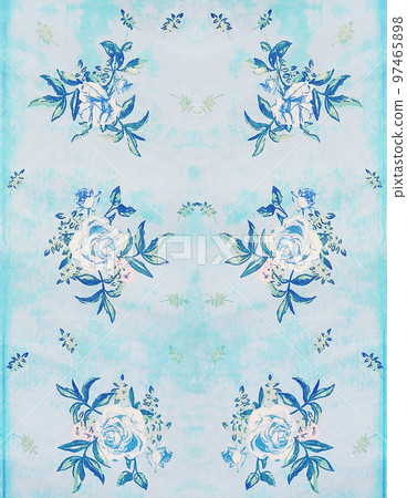Vintage wallpaper with floral patterns 97465898