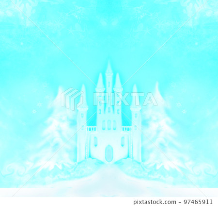 abstract fairytale castle in the clouds in winter abstract fairytale castle in the clouds in winter 97465911