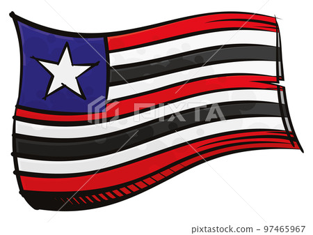 Painted Maranhao flag waving in wind Painted Maranhao flag waving in wind 97465967