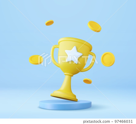 3d Champion trophy, gold cup. 97466031