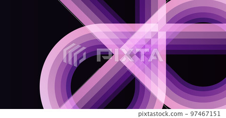 Abstract background with purple and pink lines. Minimal geometric. Modern transparent pattern. Suit for banner, poster, cover, flyer, brochure, website, presentation. Vector illustration Abstract background with purple and pink lines. Minimal geometric. Modern transparent pattern. Suit for banner, poster, cover, flyer, brochure, website, presentation. Vector illustration 97467151
