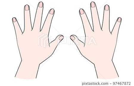 Back of hands Illustration of clean hands 97467872