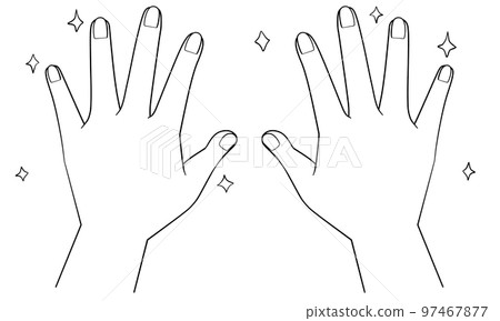 手背閃閃發光手背插畫 97467877