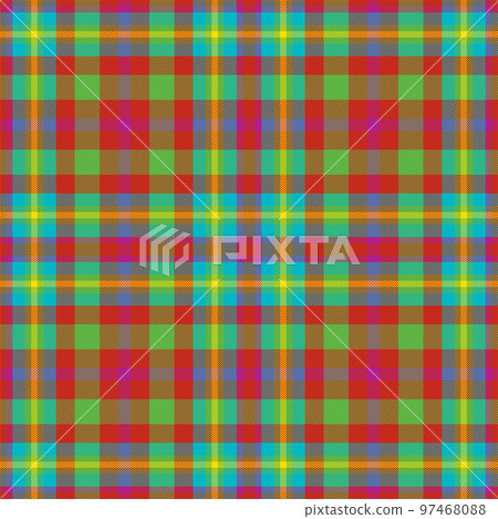 Plaid seamless pattern. Check fabric texture. Vector textile print. 97468088