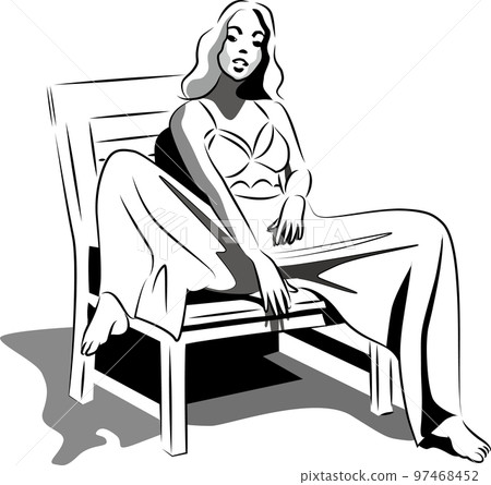 女性放鬆姿勢 女性放鬆姿勢 97468452