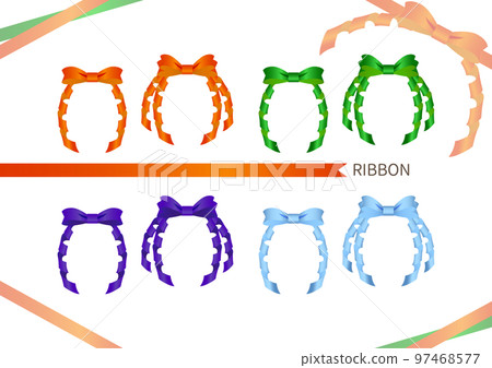 set of curled ribbons 97468577