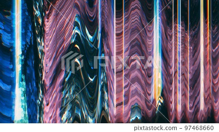 Distorted display. User interface breakdown. Static vibration pattern layer. Distorted display. User interface breakdown. Static vibration pattern layer. 97468660