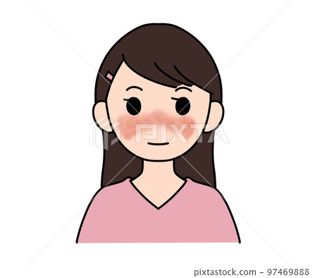 erythema on the face 97469888
